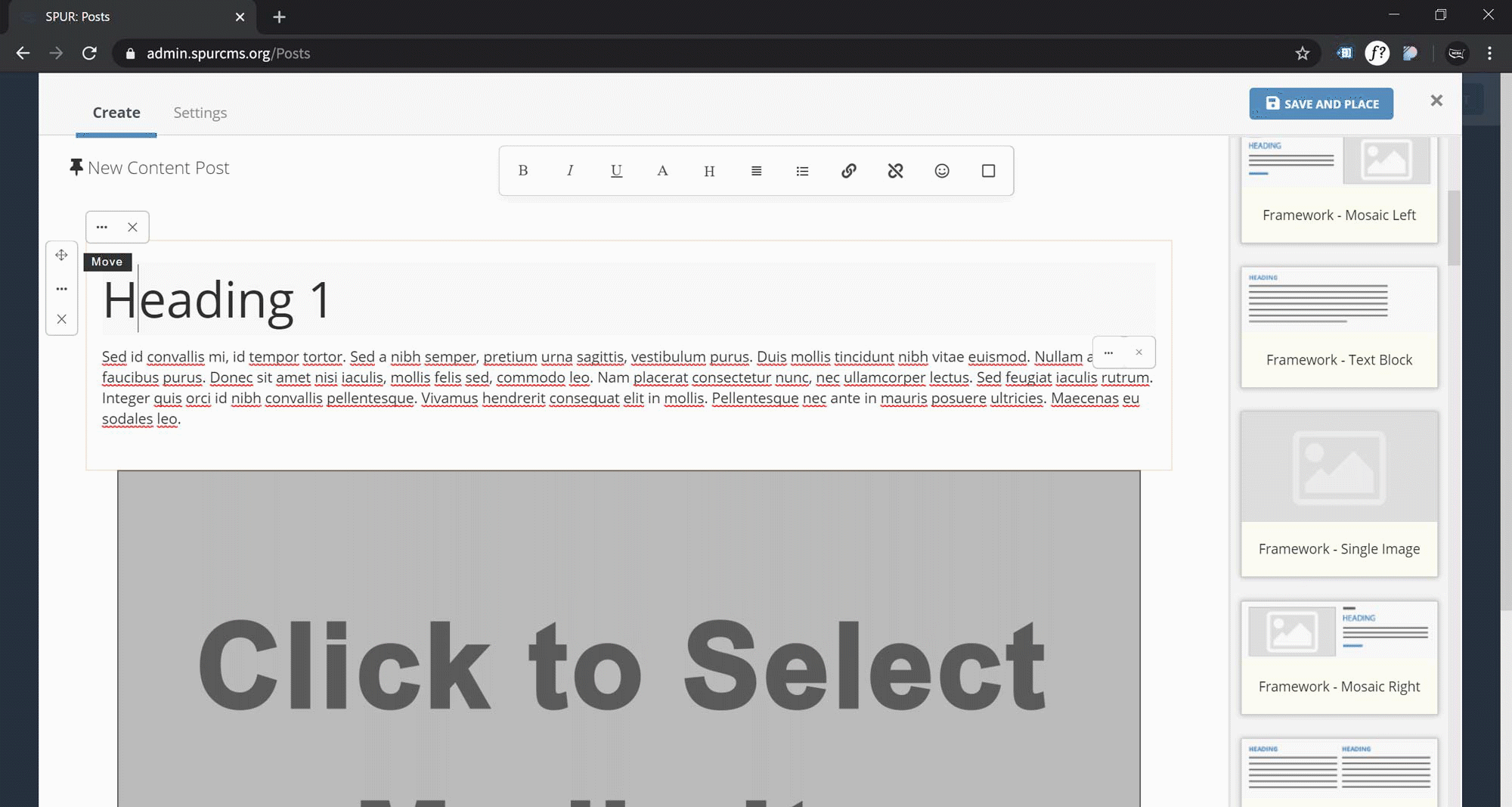 Create a new Post